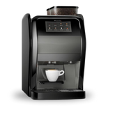 Aequator Bolivia Touch 2.0 volautomatische espressomachine met een strak zwart design, touchscreenbediening en geïntegreerde bonenmaler. Ideaal voor het bereiden van hoogwaardige koffievarianten met één druk op de knop.